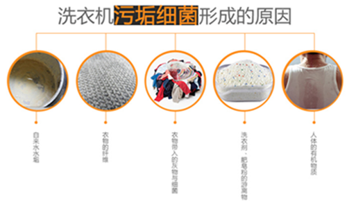 洗衣机污垢细菌形成原因: