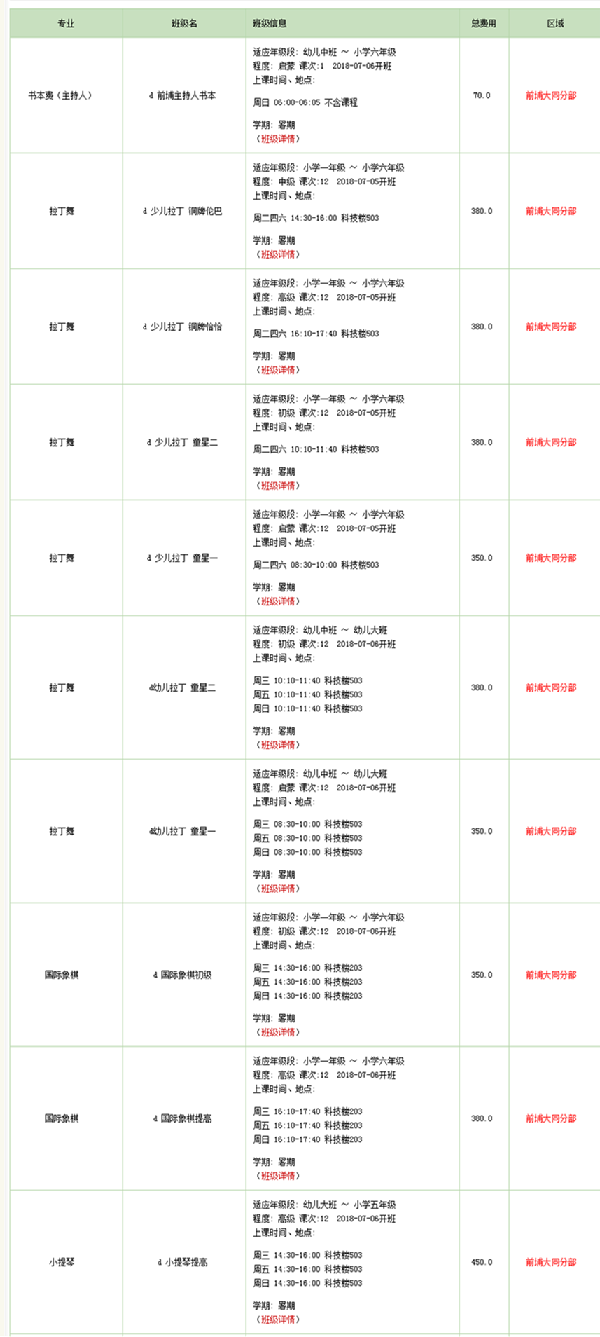 2019厦门思明区青少年宫暑期培训招生简章