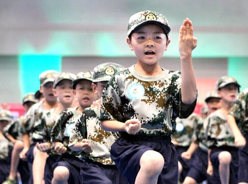 厦门杏林小学生军训夏令营活动